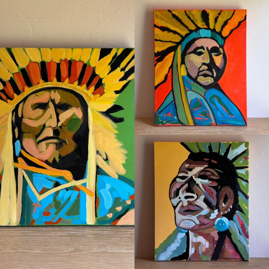 Three new colorful Native American portraits.