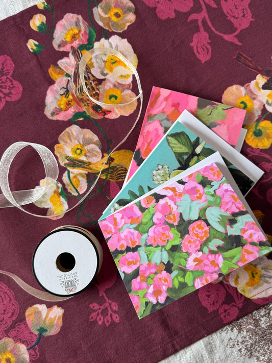 Christmas Florals Greeting Card set