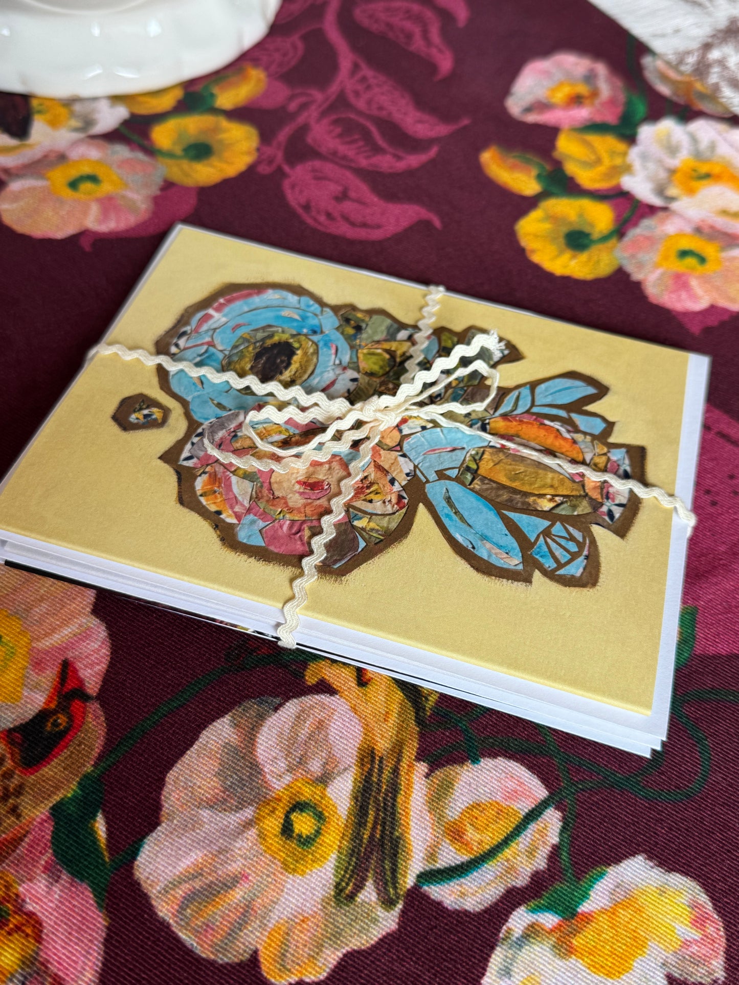 Garden Party Paint Palette Collage Greeting Card set