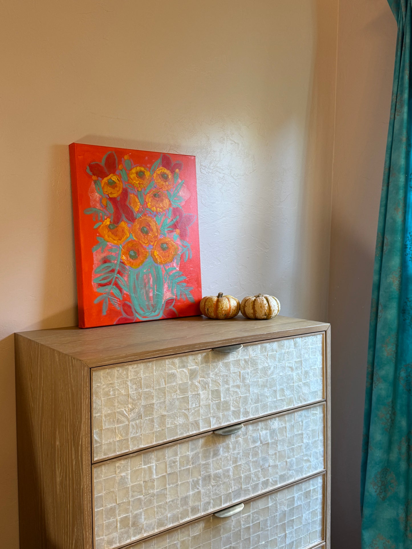 Orange Marigolds || 16 x 20 Floral