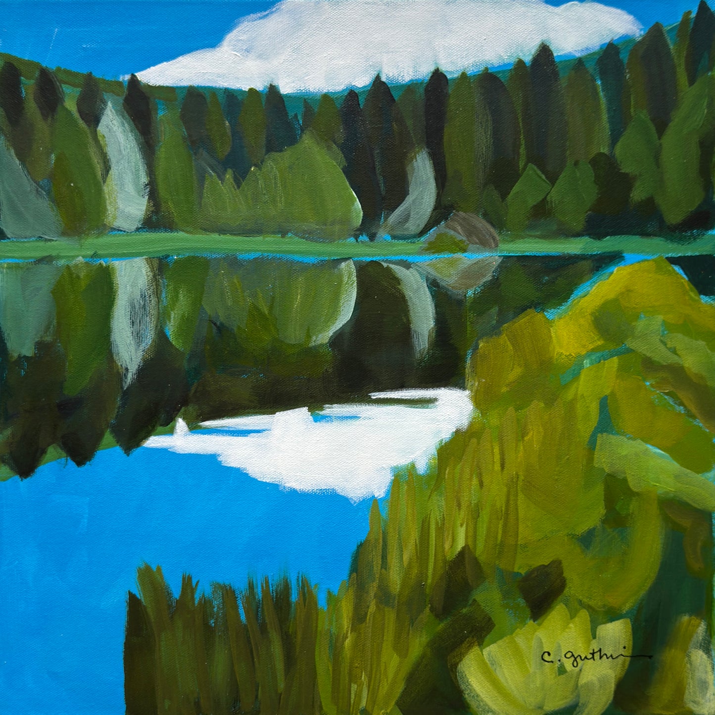 Blue Lake || 16 x 16