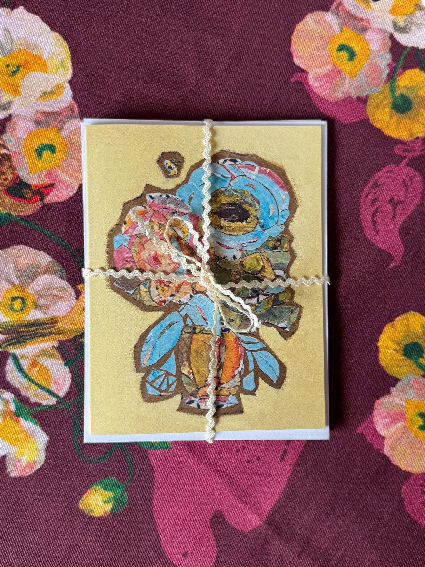 Garden Party Paint Palette Collage Greeting Card set