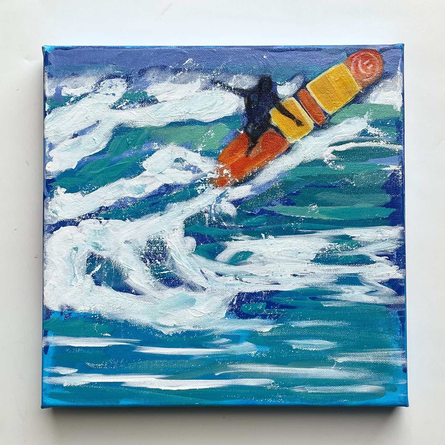 For Maui || Surf Happy Giclee Print || 8 x 8