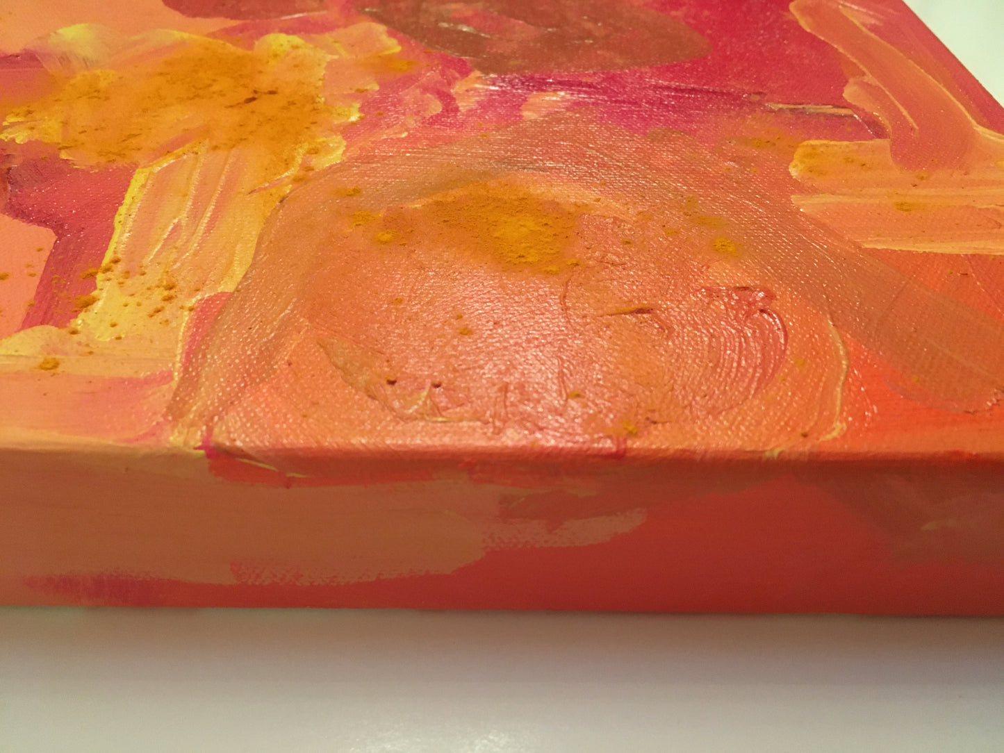 Blood Orange Bliss || 12 x 12 Abstract