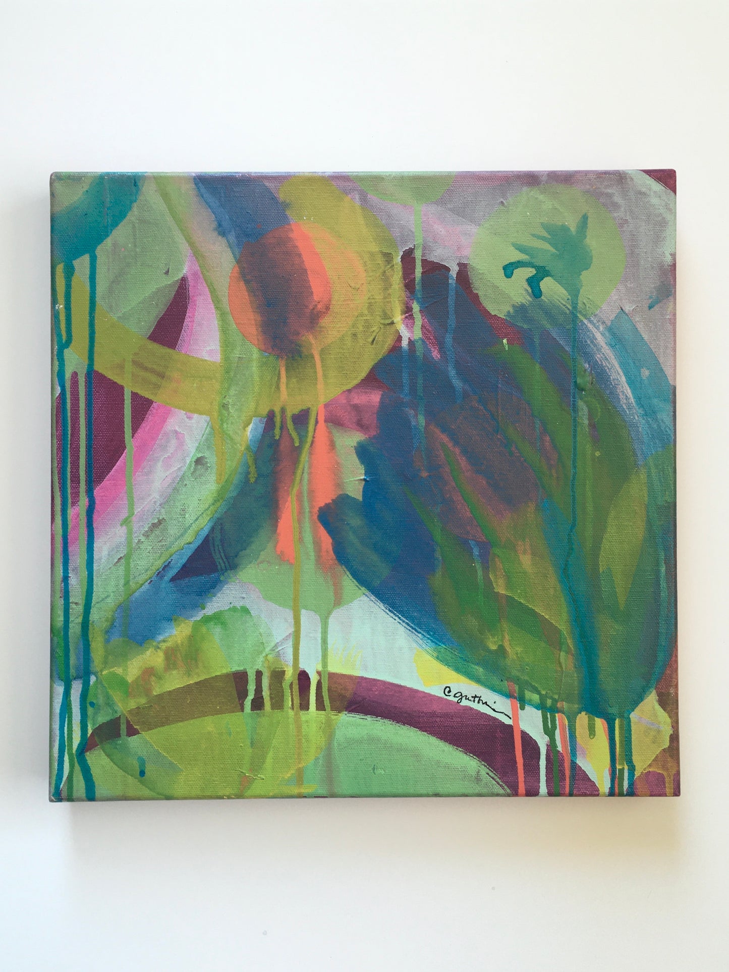 A Refreshing Rain || 14 x 14 Abstract Floral