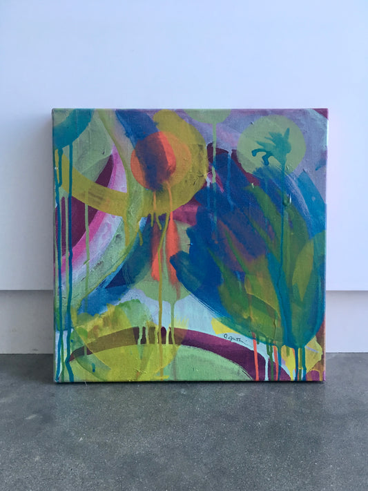 A Refreshing Rain || 14 x 14 Abstract Floral